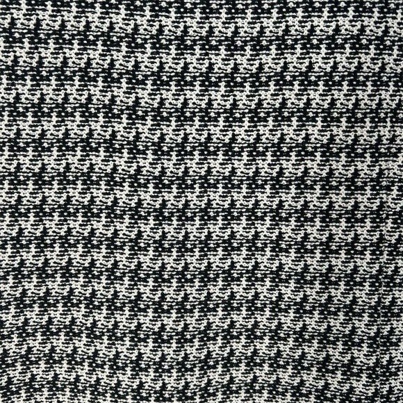 St. John Houndstooth Leather Trim Wool Shift Dress, size 12 - Picture 10 of 14